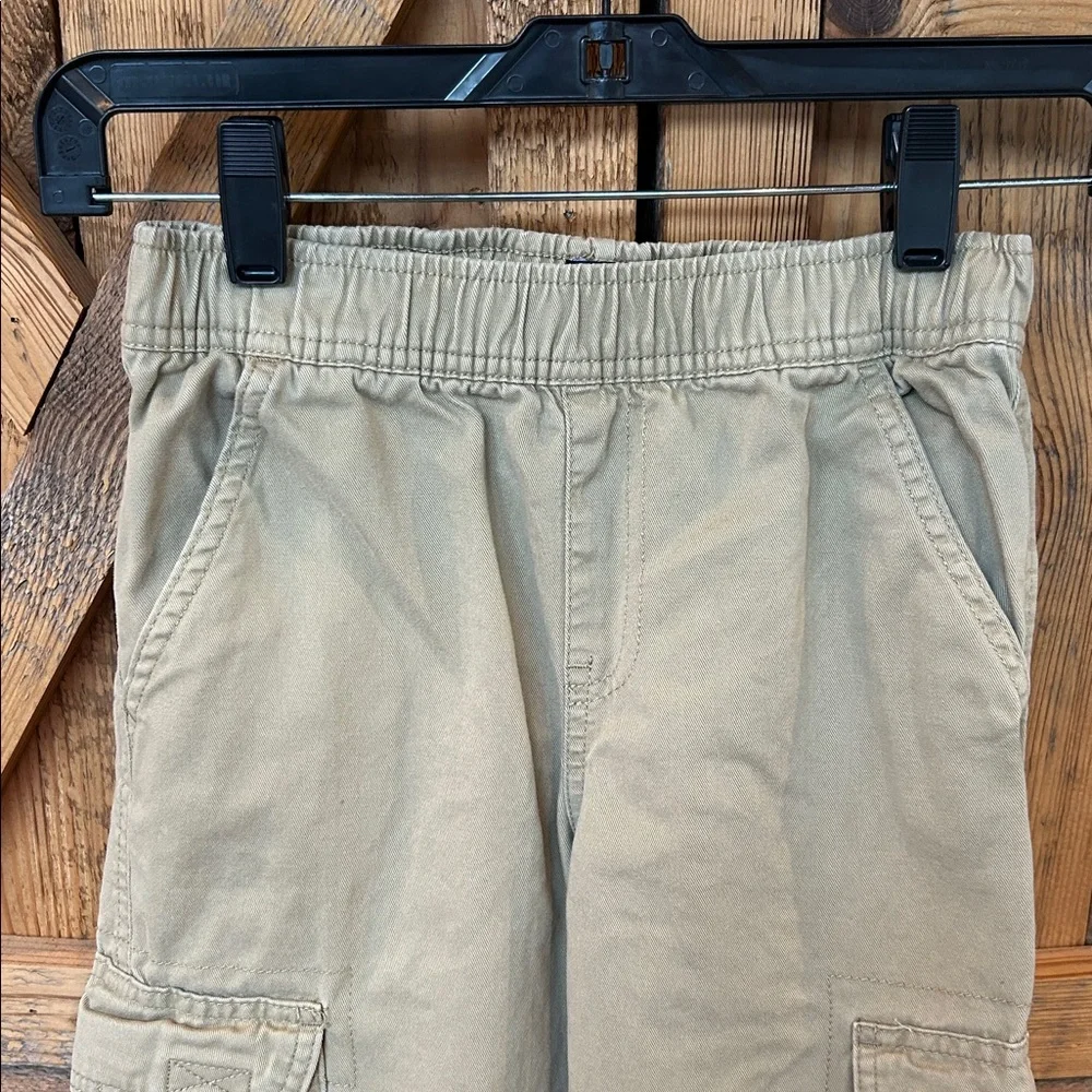 The Children's Place boy’s pull-on cargo pants, khaki size 8 adjustable waist
